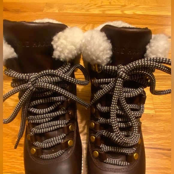 Cole Haan Zero Grand Explorer W6 Brown Leather Waterproof Boots -EUC - Picture 3 of 15